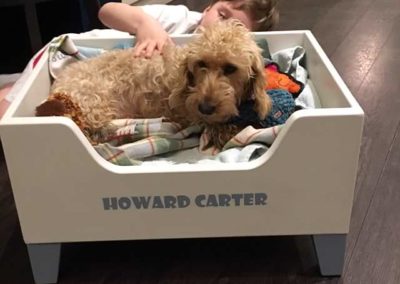Boy's Best friend gets a bespoke dogbed.